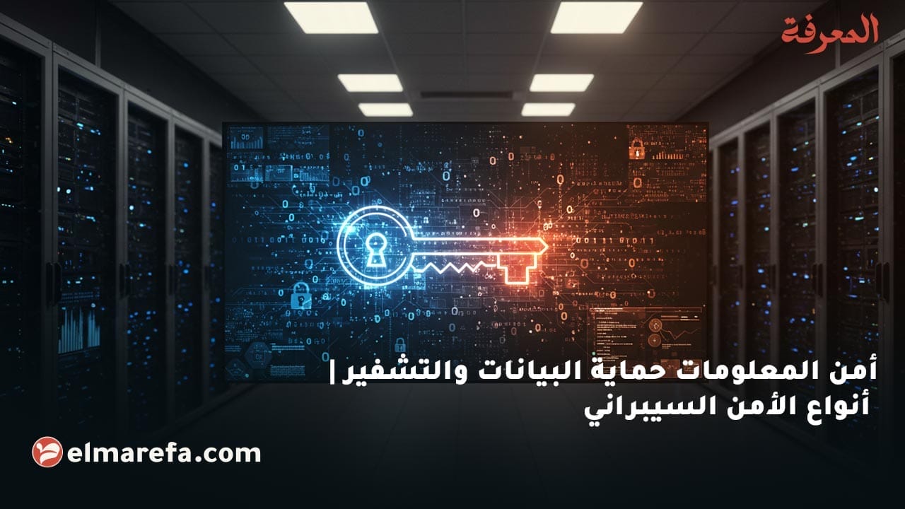 أمن المعلومات حماية البيانات و التشفير | أنواع الأمن السيبراني 1 أمن المعلومات حماية البيانات و التشفير أنواع الأمن السيبراني