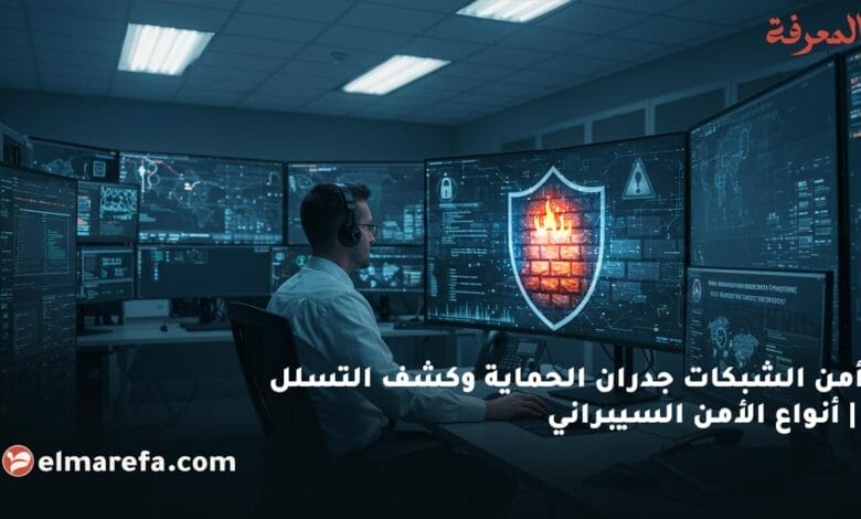أمن الشبكات جدران الحماية وكشف التسلل أنواع الأمن السيبراني